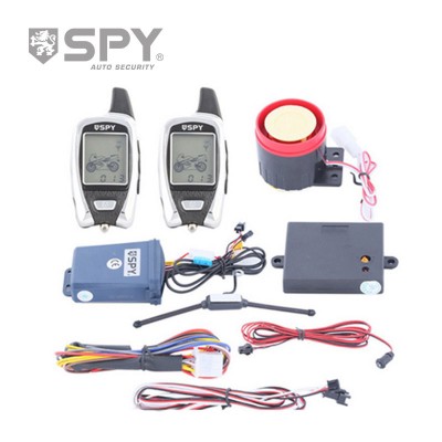 Spy universal two way motorcycle engine start and motorcycle security alarm system