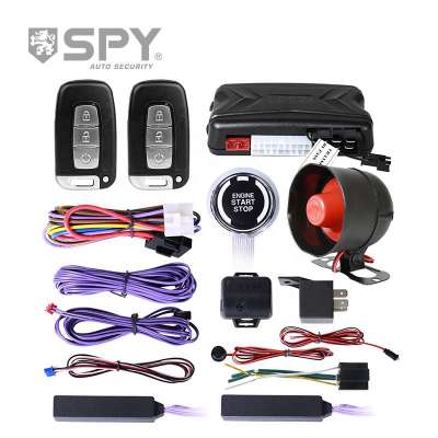 SPY PKE 1 Way Car Alarm System Push Button Engine Start Stop DC12V PKE Alarm System